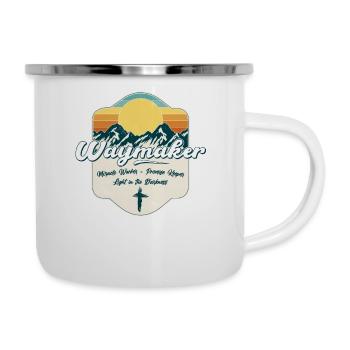 Waymaker Promise Keeper Miracle Worker , Jahrgang - Emaille-Tasse - Weiß - Rechts