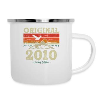 Geburtstagsgeschenk 2010 13/14 Jahre - Emaille-Tasse - Weiß - Rechts