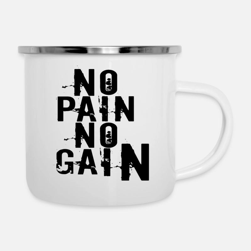 No pain non gain - Camper Mug - white