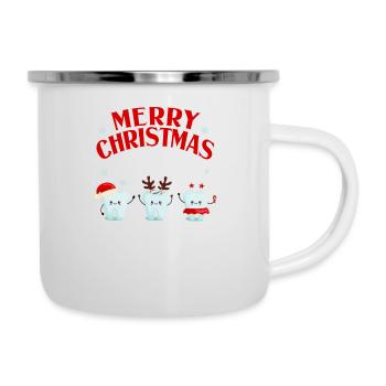 Joyeux Noël Que toutes vos dents soient blanches - Tasse émaillée - blanc - Droite
