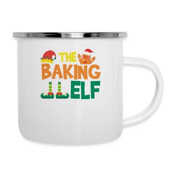 Die Back-Elfe Gruppe Passende Familie Weihnacht - Emaille-Tasse - Weiß - Rechts