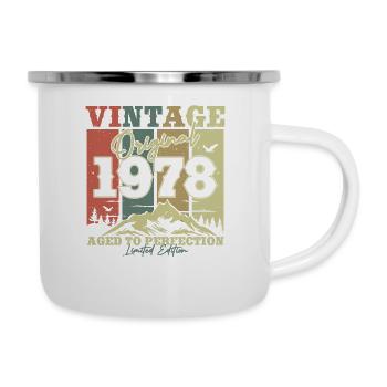 Vintage 1978 Cadeau d’anniversaire - Tasse émaillée - blanc - Droite