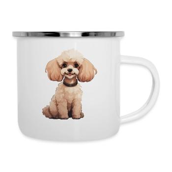 Cute Poodle, Dogs Illustration - Poodle - Camper Mug - white - Right