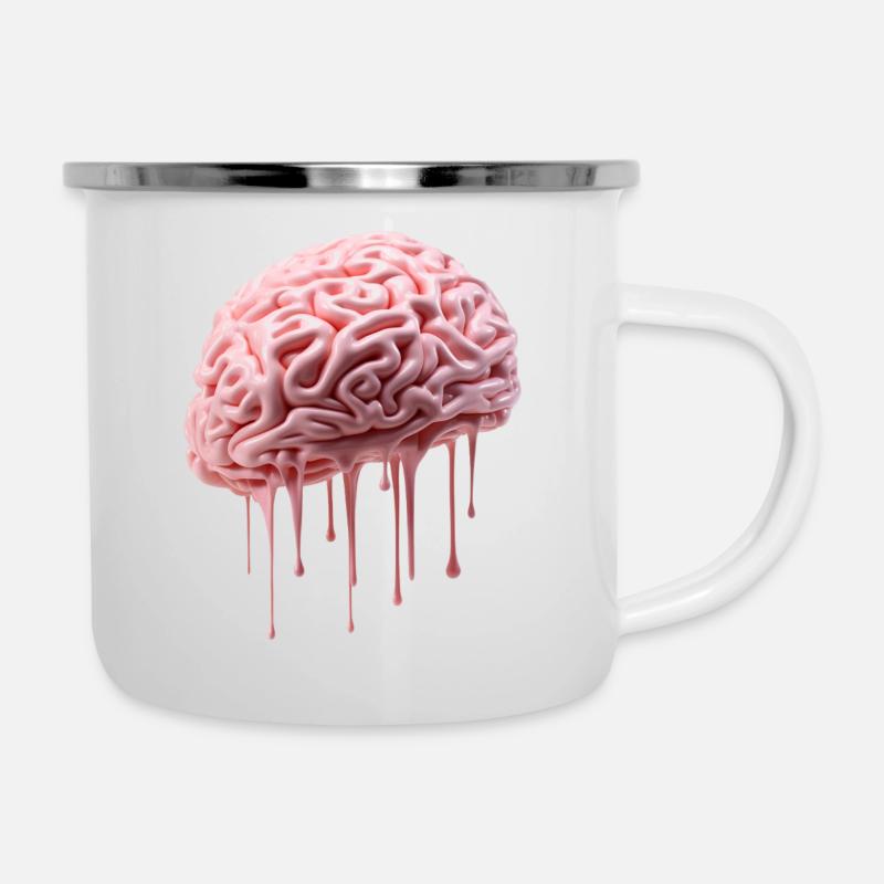 Melting Brain - Camper Mug - white
