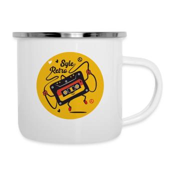 Retro cassette style 70 with humor style BD - Camper Mug - white - Right