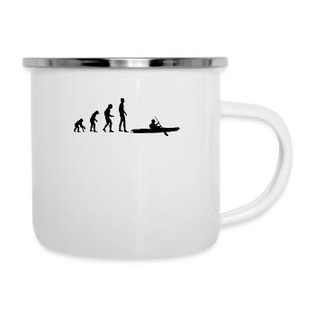 Kajak Evolution Paddeln Kanu - Emaille-Tasse - Weiß - Rechts