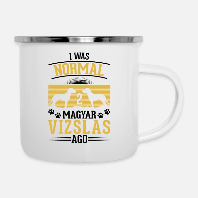 Magyar Vizsla Geschenk Drahthaar Vizsla - Emaille-Tasse - Weiß