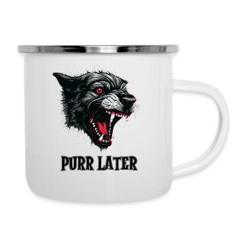 Demon Black cat, Purr Later - Camper Mug - white - Right