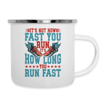 Ce n’est pas la vitesse à laquelle vous courez - Tasse émaillée - blanc - Droite