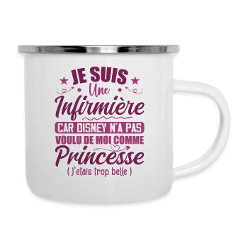 Je Suis Une Infirmière Humour Cadeau Infirmière - Tasse émaillée - blanc - Droite