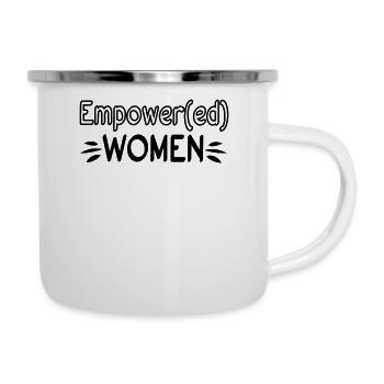Femmes autonomes - Proverbe de motivation - Tasse émaillée - blanc - Droite