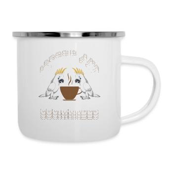Coffee & Cockatiels Bird Avian Parrot Owner - Camper Mug - white - Right
