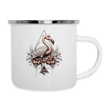 Flamant - Tasse émaillée - blanc - Droite