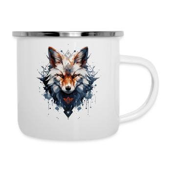 Fuchs - Emaille-Tasse - Weiß - Rechts