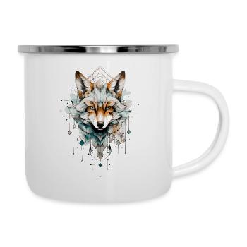 Fuchs - Emaille-Tasse - Weiß - Rechts