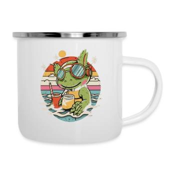 Sunshine Axolotl Tea - Cheerful Amphibian, - Camper Mug - white - Right