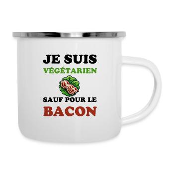 Je suis végétarien cadeau humour - Tasse émaillée - blanc - Droite