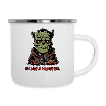 Ich bin kein Monster - Emaille-Tasse - Weiß - Rechts