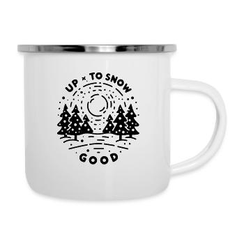 Bis zum Schnee gut - Emaille-Tasse - Weiß - Rechts