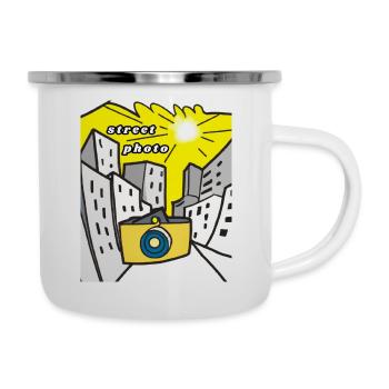 Street photo yellow - Camper Mug - white - Right