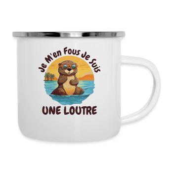 Je M'en Fous Je Suis Une Loutre Cadeau - Tasse émaillée - blanc - Droite