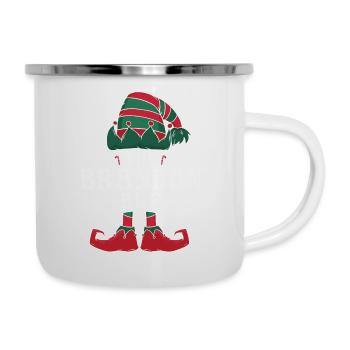 Brandon Elf Familie Passende Gruppe Weihnachten Mama - Emaille-Tasse - Weiß - Rechts