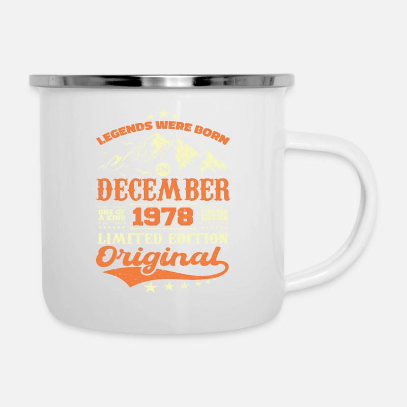 Dezember 1978 Jubiläumsgeschenk - Dezember 1978 - Emaille-Tasse - Weiß