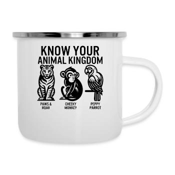 Chemise de la jungle, connaissez votre tigre du règne animal - Tasse émaillée - blanc - Droite