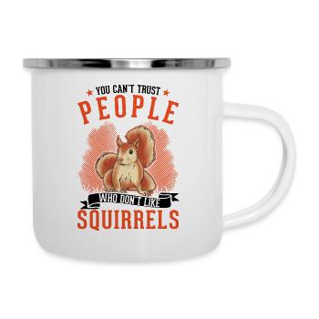 Écureuil cadeau écureuil gris - Tasse émaillée - blanc - Droite