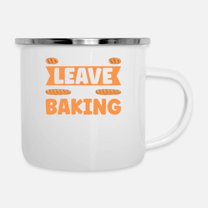 Brot backen Bäcker Bäckerei Brot machen - Emaille-Tasse - Weiß