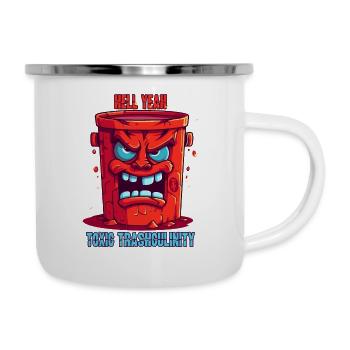 Toxic Garbage Masculinity: Male-Evil Cartoon - Camper Mug - white - Right