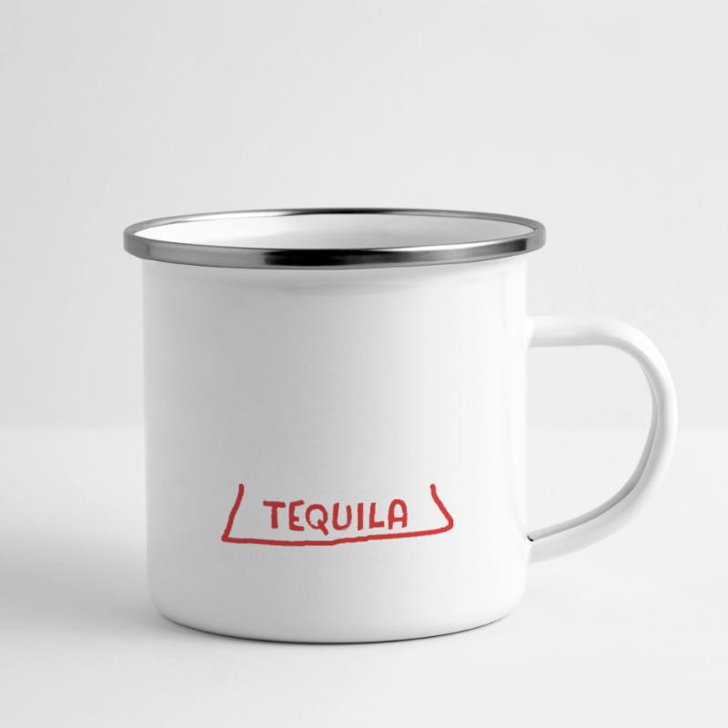 Tequila Basic Human Needs Pyramid Jeu de mots mexicain Tasse émaillée