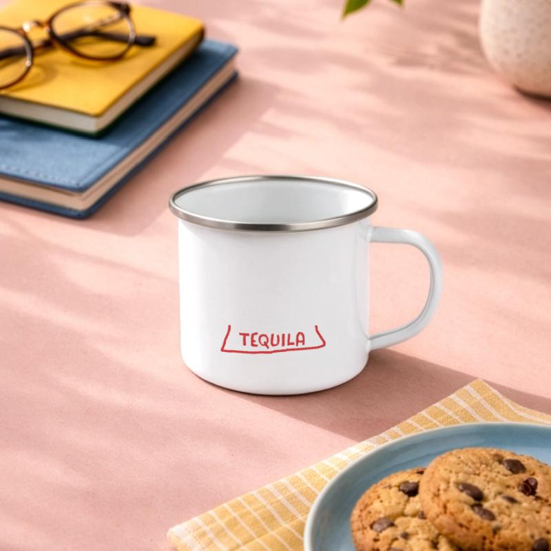Tequila Basic Human Needs Pyramid Jeu de mots mexicain Tasse émaillée
