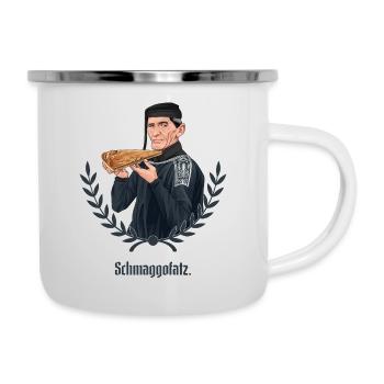 Rieser Grantler // Illustration - Emaille-Tasse - Weiß - Rechts