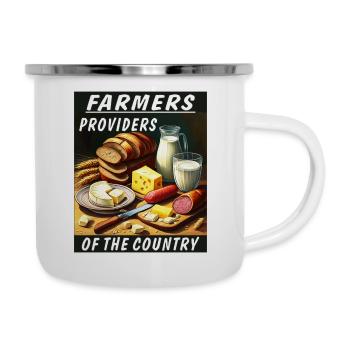 FARMERS PROVIDERS OF THE COUNTRY - Emaille-Tasse - Weiß - Rechts