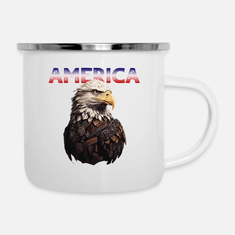 American Bald Eagle - Camper Mug - white