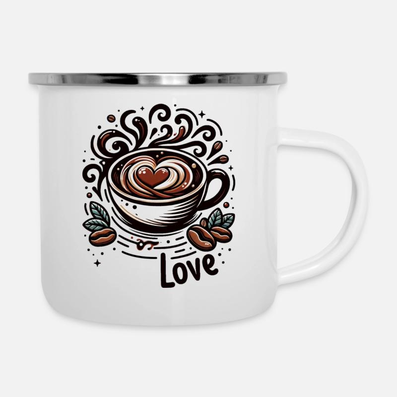 Coffee love - Camper Mug - white