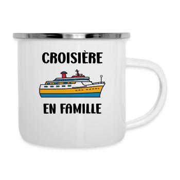 Croisière en famille - Tasse émaillée - blanc - Droite