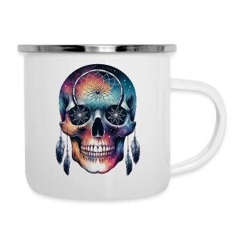 Night's Shield Skull T Shirt PTSD Strength and - Camper Mug - white - Right