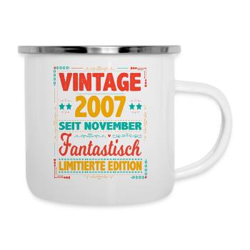November 2007 Vintage Fantastisch 16 Jahren Mann - Emaille-Tasse - Weiß - Rechts