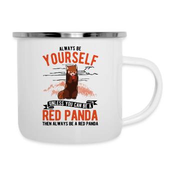 Panda roux Cadeau Panda roux - Tasse émaillée - blanc - Droite