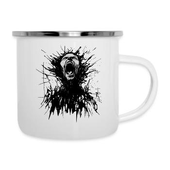 (Innerlich) Zerrissen - Emaille-Tasse - Weiß - Rechts