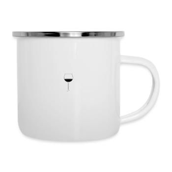 I dont need a valentine i need wine Valentinstag - Emaille-Tasse - Weiß - Rechts