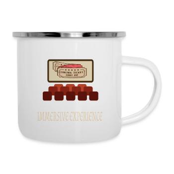 Film Movie Lovers Retro Vintage Classic Cinema TV - Camper Mug - white - Right