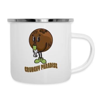 Coconut Lover Juice Beach Tropical Summer - Emaille-Tasse - Weiß - Rechts