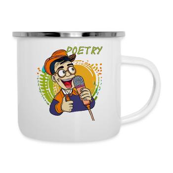 MAN MICROPHONE POETRY - Camper Mug - white - Right