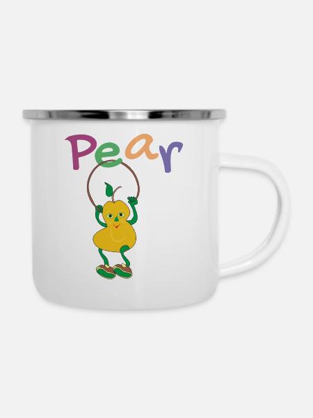 Pear - Emaille-Tasse - Weiß