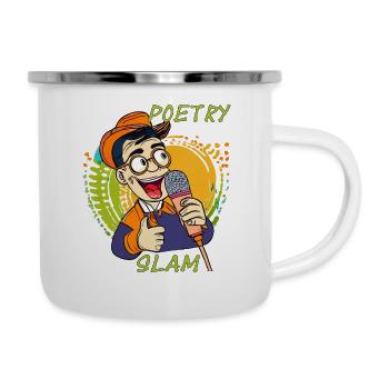 MAN MICROPHONE POETRY SLAM - Camper Mug - white - Right
