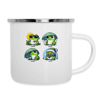 Frogs in all weather conditions - Camper Mug - white - Right