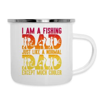 fisch, fisch, angeln, see, meer, angeln, fauna, exotisch - Emaille-Tasse - Weiß - Rechts